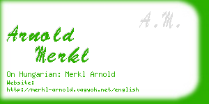 arnold merkl business card